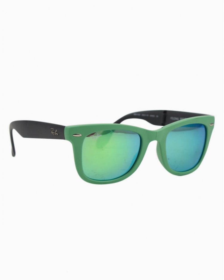 Óculos de sol Ray Ban original Folding WayFarer verde feminino